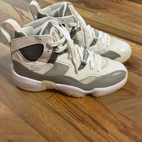 Kids High-Top Sneakers - Gray and White - Picture 1 of 4